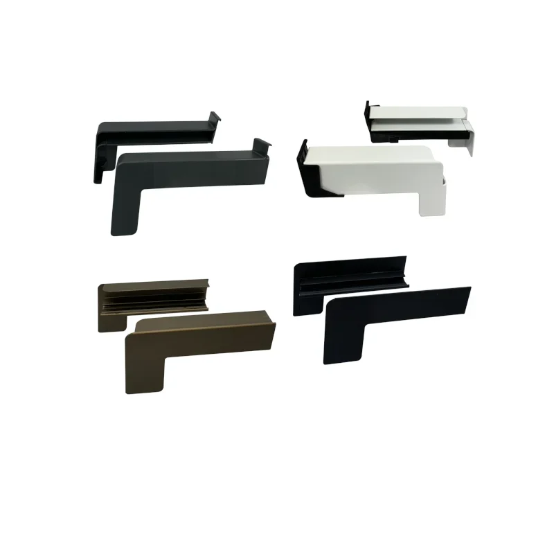 Vier Seitenabschlüsse in verschiedenen Farben