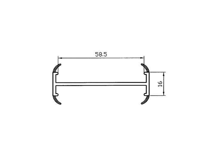 Eine Detailansicht vom Kopplungsprofil für AKF Fenster