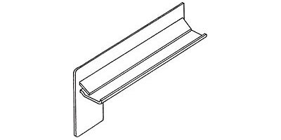 Eine Zeichnung einer Aluminium-Fensterbank ohne Putzkante