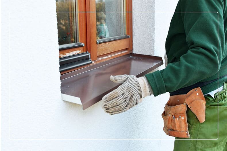 Aluminium Fensterbank sanieren durch einen Fachmann