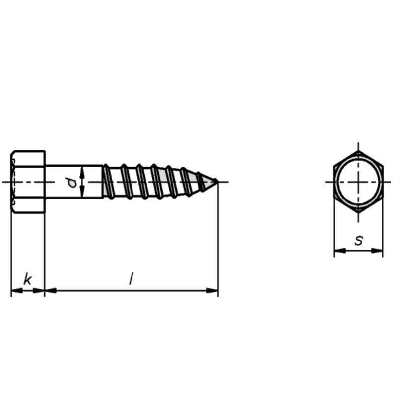 Product Image for Sechskant-Holzschrauben galv. verzinkt DIN 571