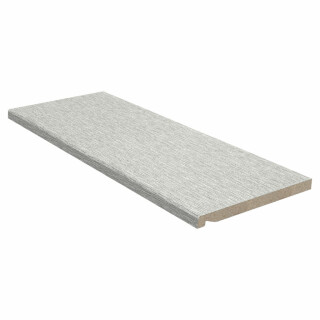 Werzalit Fensterbank Compact S18 Metallic, glatt - seidenmatt Tiefe: 400 mm x Länge:  1500 mm mit Kunststoffabschluss