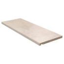 Werzalit Fensterbank Compact S18 sand stone, glatt - seidenmatt 400 mm 900 mm mit Kunststoffabschluss