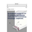 Kunststoff Fensterbank Anthrazit PVC inkl. Endkappen Tiefe: 100 mm x Länge:  1400 mm