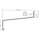 Aluminium Fensterbank anthrazit RAL 7016 165 1800 ohne Seitenabschluss