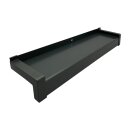 Aluminium Fensterbank anthrazit RAL 7016 340 1000 Kunststoffgleitabschluss