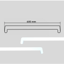 Kunststoff Fensterbank Weiß PVC inkl. Endkappen, Tiefe:  100 mm x Länge:  2200 mm