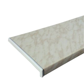 Kunststoff Fensterbank Marmor PVC inkl. Endkappen, Tiefe:  250 mm x Länge: 1100 mm