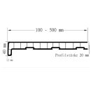 Kunststoff Fensterbank Marmor PVC inkl. Endkappen, Tiefe:  250 mm x Länge: 1100 mm