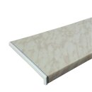 Kunststoff Fensterbank Marmor PVC inkl. Endkappen, Tiefe:  250 mm x Länge: 1400 mm
