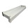 Aluminium Fensterbank weiß Ausladung 50 bis 400 mm Abschlüsse wählbar 300 mm 1100 mm Aluminiumgleitabschluss ohne Putzkante (Paar)
