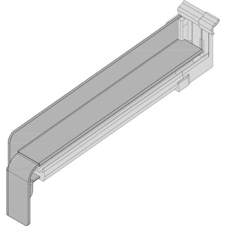 Product Image for Aluminium Fensterbank weiß Ausladung 50 bis 400 mm Abschlüsse wählbar 50 mm 1500 mm Aluminiumgleitabschluss ohne Putzkante (Paar)