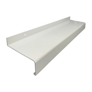 Product Image for Aluminium Fensterbank weiß Ausladung 50 bis 400 mm Abschlüsse wählbar 300 mm-2800 mm-ohne Seitenabschluss