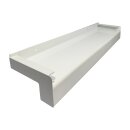 Aluminium Fensterbank weiß Ausladung 50 bis 400 mm Abschlüsse wählbar 165 mm-2800 mm-ohne Seitenabschluss