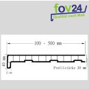 Kunststoff Fensterbank Marmor PVC inkl. Endkappen, Tiefe:  500 mm x Länge: 1500 mm