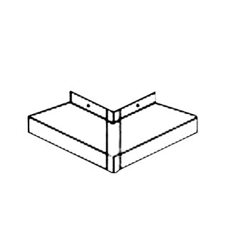 Eckverbinder außen 70 mm blank