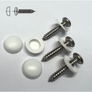 Fensterbankschrauben reinweiß RAL 9010 10 Stück 3,9 x 22 mm