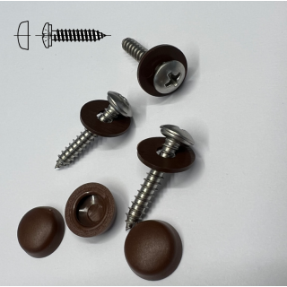 Fensterbankschrauben nußbraun RAL 8011 25 Stück 3,9 x 22 mm