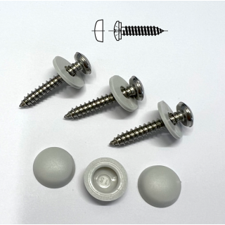 Fensterbankschrauben lichtgrau RAL 7035 200 Stück 3,9 x 22 mm