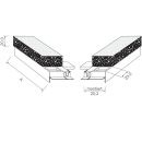 Adapter für Menke Rollladenkastendeckel Adapter 2-teilig mit Flex-Schaum 160 mm Paar