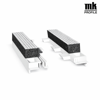 Adapter für Menke Rollladenkastendeckel Adapter 2-teilig mit Flex-Schaum 195 mm Paar
