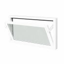 Kunststoffkellerfenster weiß oder braun mit Acrylglas 5 mm