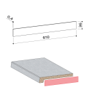 Laminatstreifen für exclusiv 610 x 36mm 009 marmor beige