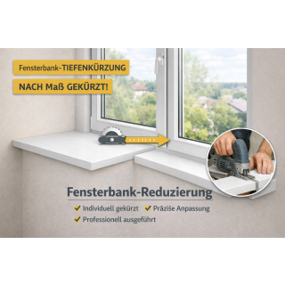 Mehrpreis für Tiefenkürzung der Fensterbank