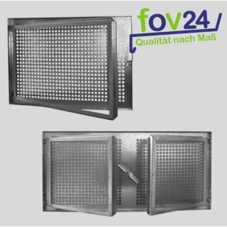 AKF Stahl Kellerfenster Sondergrößen, verzinkt, + 4 Maueranker, einflügelig DIN rechts, Breite x Höhe in mm - 700 mm 300 mm