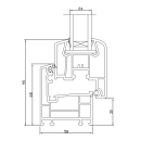 AKF Kunststoff Fenster SF 100 weiß mit Isolierglas 24 mm, Breite:  700 mm x Höhe: 600 mm, Dreh/Kipp rechts