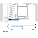 Abdeckleiste aus Kunststoff mit Dichtlippe 20 mm in weiß