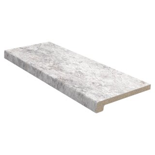 Werzalit Fensterbank Exclusiv smokey white, glatt - seidenmatt, Tiefe:  150 mm x Länge:  2600 mm ohne Seitenabschluss