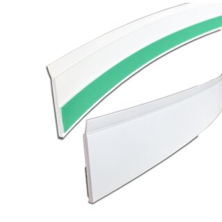 Abdeckleiste aus Kunststoff mit Dichtlippe 40 mm in weiß
