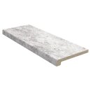 Werzalit Fensterbank Exclusiv smokey white, glatt - seidenmatt, Tiefe:  550 mm x Länge:  500 mm ohne Seitenabschluss