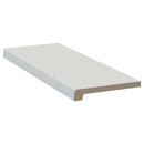 Werzalit Fensterbank Exclusiv Polarweis - Perlstruktur, Tiefe:  250 mm x Länge:  900 mm mit Kunststoffabschluss