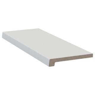 Werzalit Fensterbank Exclusiv Polarweis - Perlstruktur, Tiefe:  450 mm x Länge:  2500 mm mit ABS Kante zweiseitig