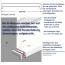 Kunststoff Fensterbank Weiß PVC inkl. Endkappen, Tiefe:  200 mm   x Länge:  1100 mm