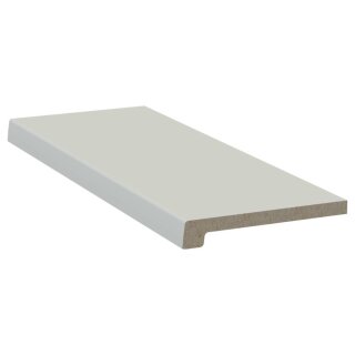 Werzalit Fensterbank Exclusiv Hellgrau - glatt, Tiefe:  150 mm x Länge: 1200 mm mit ABS Kante zweiseitig