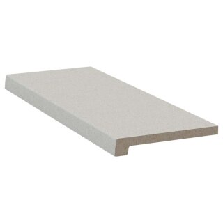 Werzalit Fensterbank Exclusiv Quarz, Tiefe:  200 mm x Länge: 900 mm mit Kunststoffabschluss