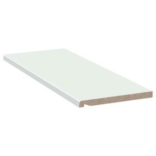 Werzalit Fensterbank Compact S18 Weiß, glatt - seidenmatt, Tiefe: 100 mm x Länge:  1200 mm mit ABS Kante zweiseitig