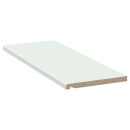 Werzalit Fensterbank Compact S18 Weiß, glatt - seidenmatt, Tiefe: 300 mm x Länge:  1300 mm mit Kunststoffabschluss