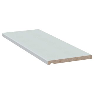 Werzalit Fensterbank Compact S18 Hellgrau, Perlstruktur Tiefe: 400 mm x Länge:  1300 mm mit ABS Kante zweiseitig