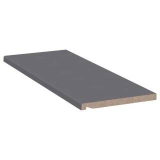 Werzalit Fensterbank Compact S18 Dunkelgrau, Perlstruktur Tiefe: 150 mm x Länge:  2000 mm ohne Seitenabschluss