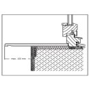 Werzalit Innenfensterbank Expona, Oberfläche marmor hell, Tiefe: 346 mm x Länge: 1800 mm mit ABS- Seitenkanten