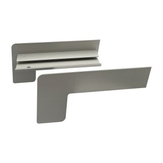 Aluminiumabschluss ohne Putzkante Silber EV1 Ausladung:  130 mm