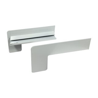 Aluminiumabschluss ohne Putzkante weiß Ausladung:  150 mm
