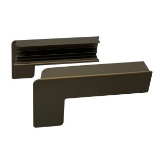 Aluminiumabschluss mit Putzkante mittelbronze Ausladung:  150 mm