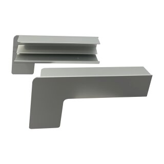 Aluminiumabschluss mit Putzkante Silber EV1 Ausladung:  225 mm