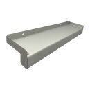Aluminium Fensterbank silber EV1, Tiefe:  50 mm x Rasterlänge:  600 mm Aluminiumabschluss ohne Putzkante (Paar)