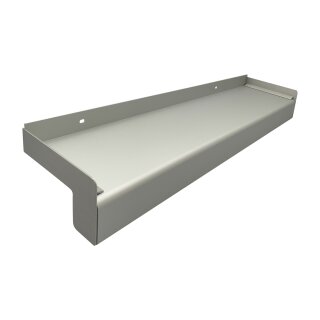Aluminium Fensterbank silber EV1, Tiefe:  50 mm x Rasterlänge:  1600 mm Aluminiumabschluss ohne Putzkante (Paar)